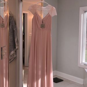 Beautiful pink chiffon maxi dress size 4